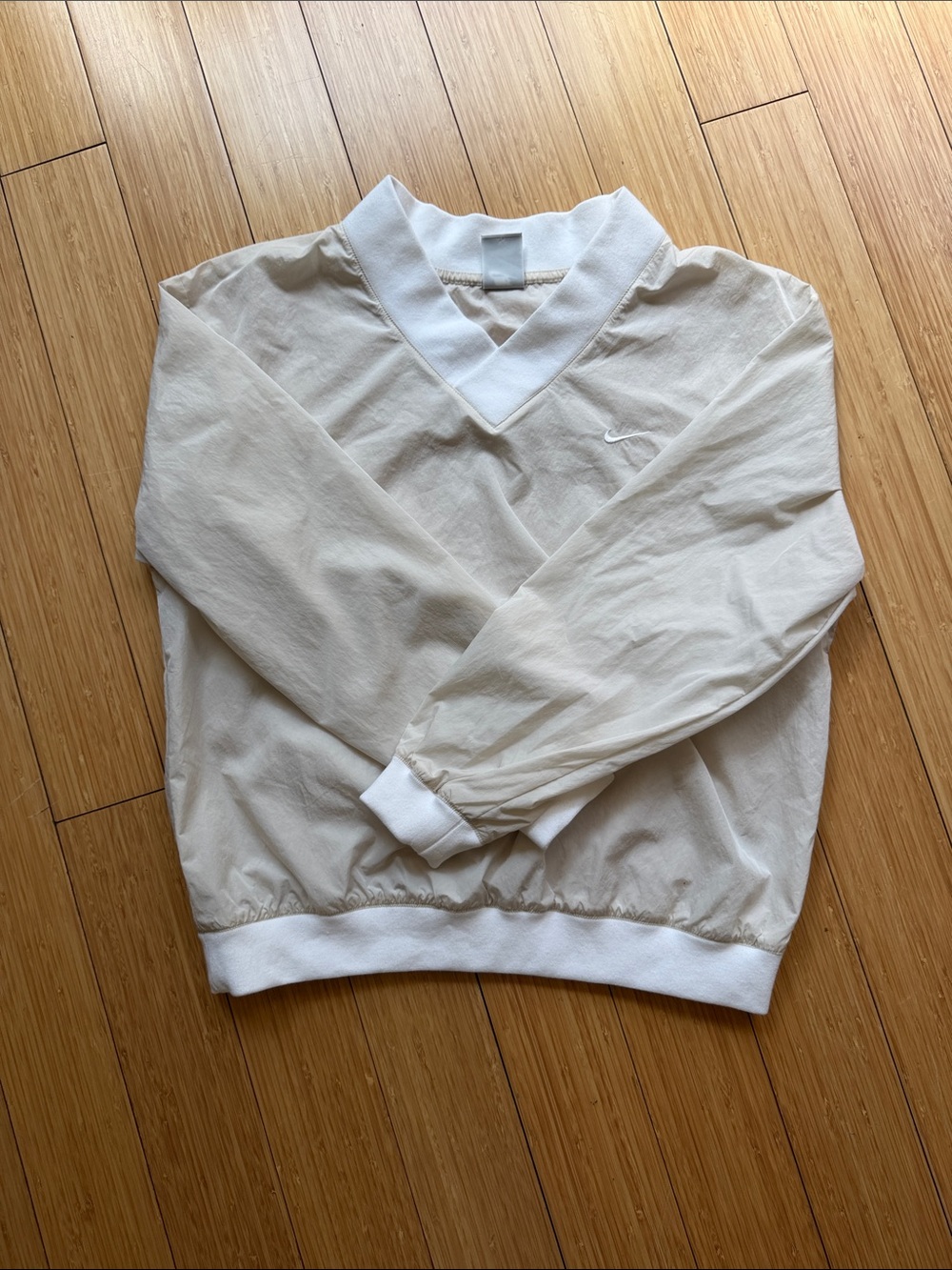 Nike Women’s Sportswear Cream V-Neck Pullover Shell